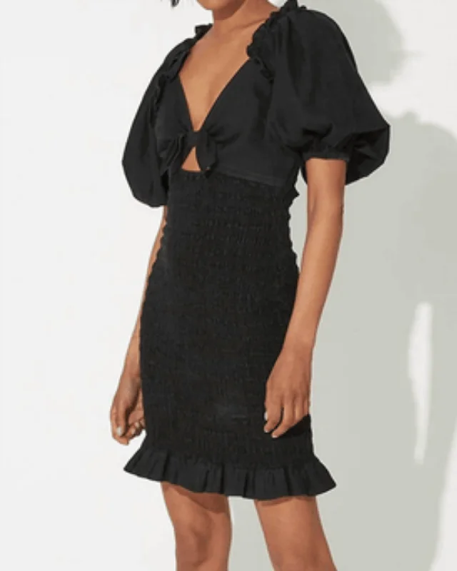 Cleobella Keyhole Mini Dress Fashionable Button-Front Mini Dress