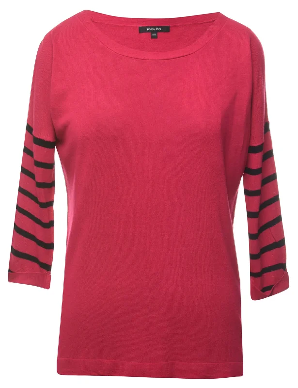 Fine Knit Jumper - M Collared Crew Neck Turtle Neck