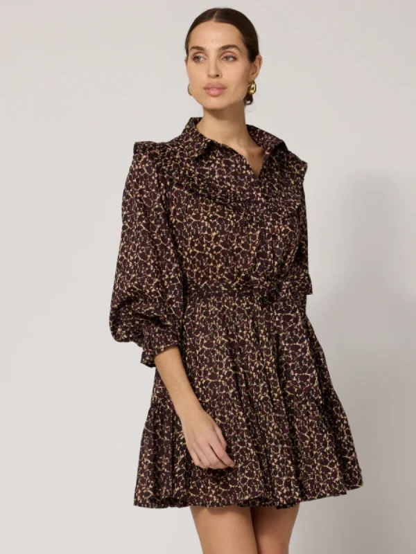 Lotte Mini Dress in Medici Print Classic Floral Print Mini Dress