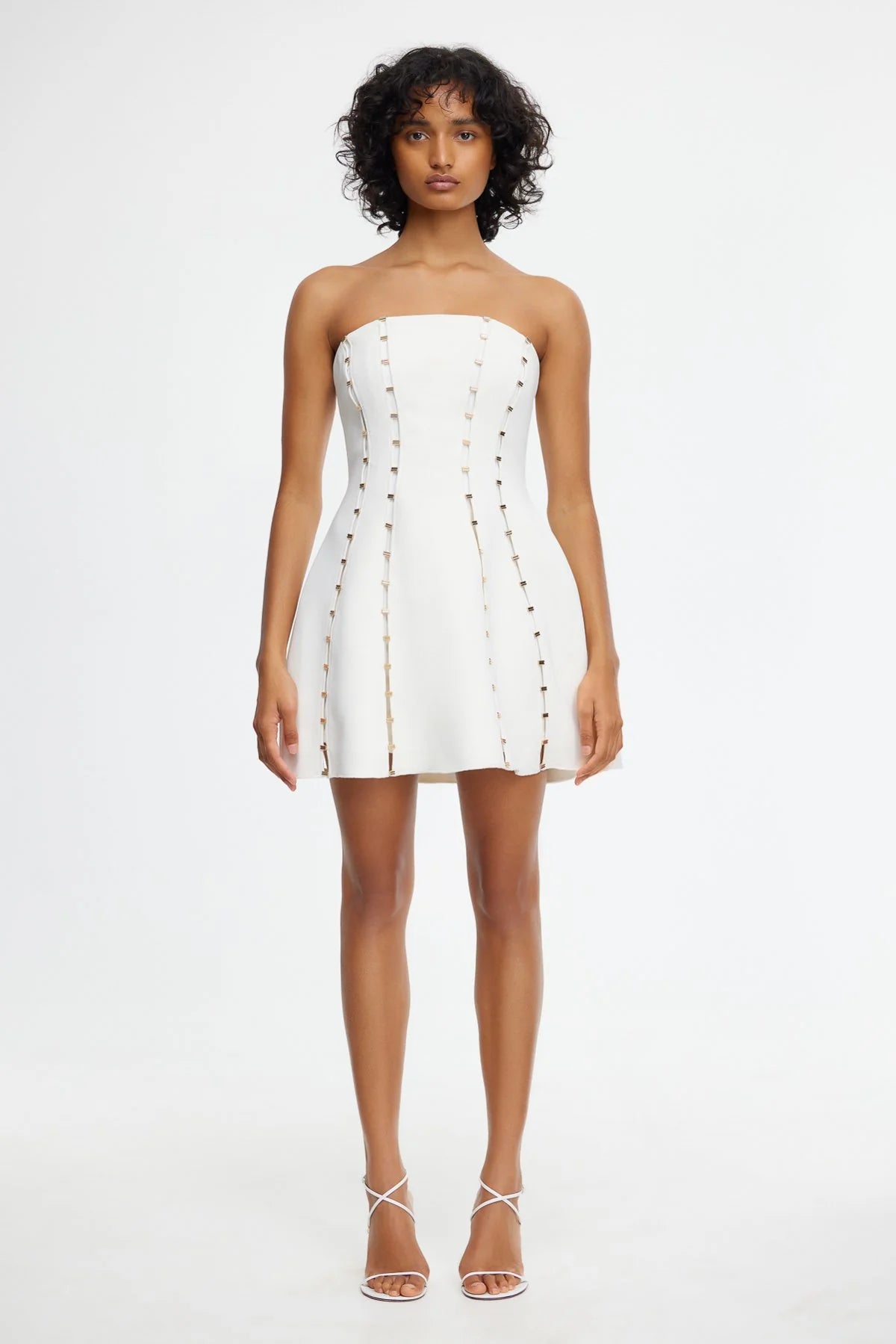 Rossgreen Mini Dress - Ivory Elegant Sequin Mini Dress
