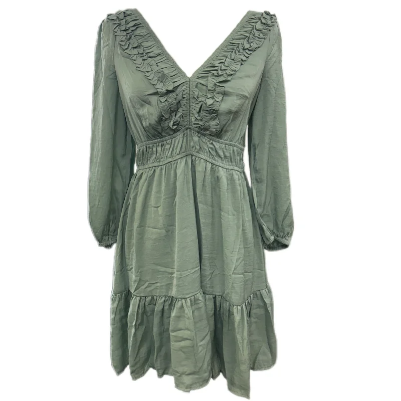 Sage Mini Dress Elegant Satin Mini Dress