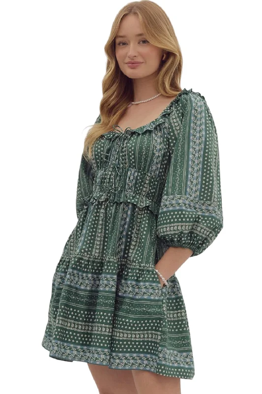 Sharpe Printed Mini Dress Trendy Tie-Dye Mini Dress