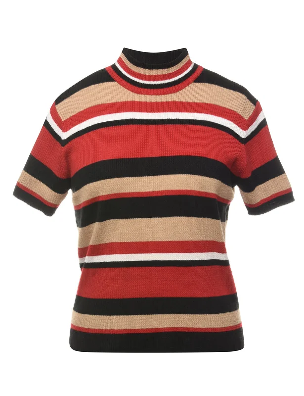 Striped Multi-colour Jumper - L Wool Fabric Cashmere Fabric Tweed Fabric