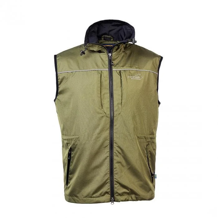 Light-weight  Jumper Unisex Vest (Olive) Beaded Sweater Sequined Faux Fur