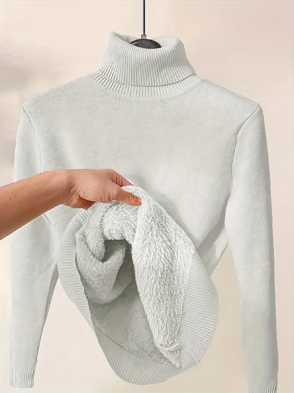 “Jumper With Turtleneck: Oversized Turtleneck Jumper-black Turtleneck Jumper” Stretchy Elastic Breathable