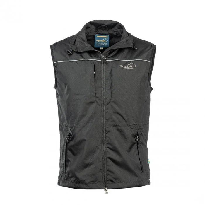 Light-weight Jumper Unisex Vest  (Black) Spandex Rayon Corduroy
