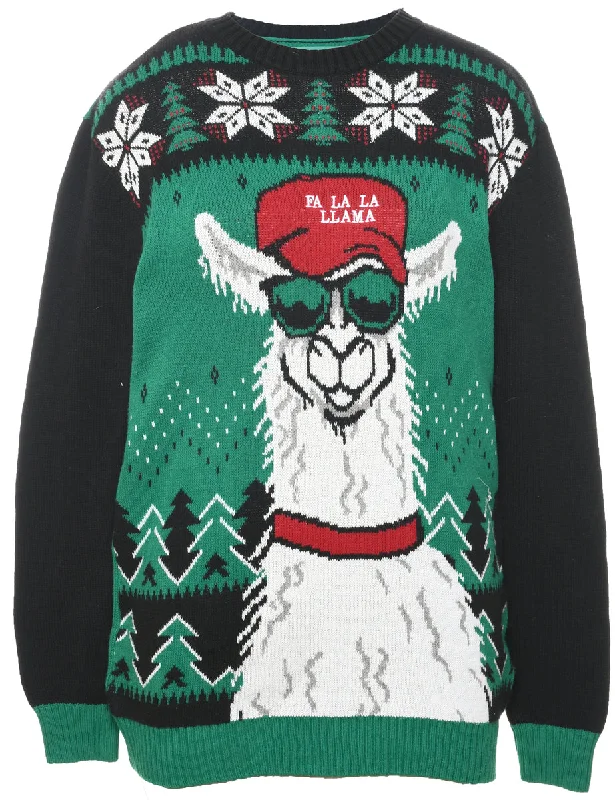 Animal Design Christmas Jumper - L Terry Blend Velvet Blend Canvas Blend