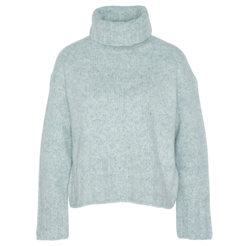 Barbour Anita Knitted Ladies Jumper - Soft Mint Fitted Loose Oversized