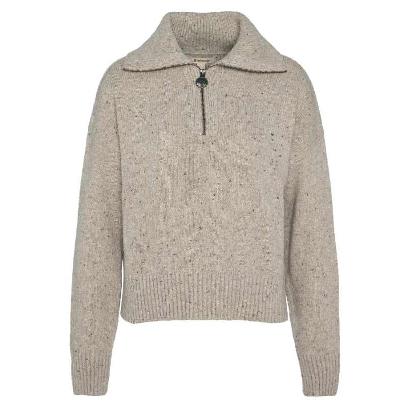 Barbour Lavensdale Half Zip Knitted Ladies Jumper - Oatmeal Cotton Fabric Linen Fabric Terry Fabric Barbour Lavensdale Half Zip Knitted Ladies Jumper - Oatmeal Cotton Fabric Linen Fabric Terry Fabric