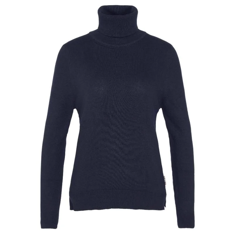 Barbour Pendle Roll Neck Knitted Ladies Jumper - Navy/Hessian Tartan Boat Neck Shawl Collar Notched Collar Barbour Pendle Roll Neck Knitted Ladies Jumper - Navy/Hessian Tartan Boat Neck Shawl Collar Notched Collar