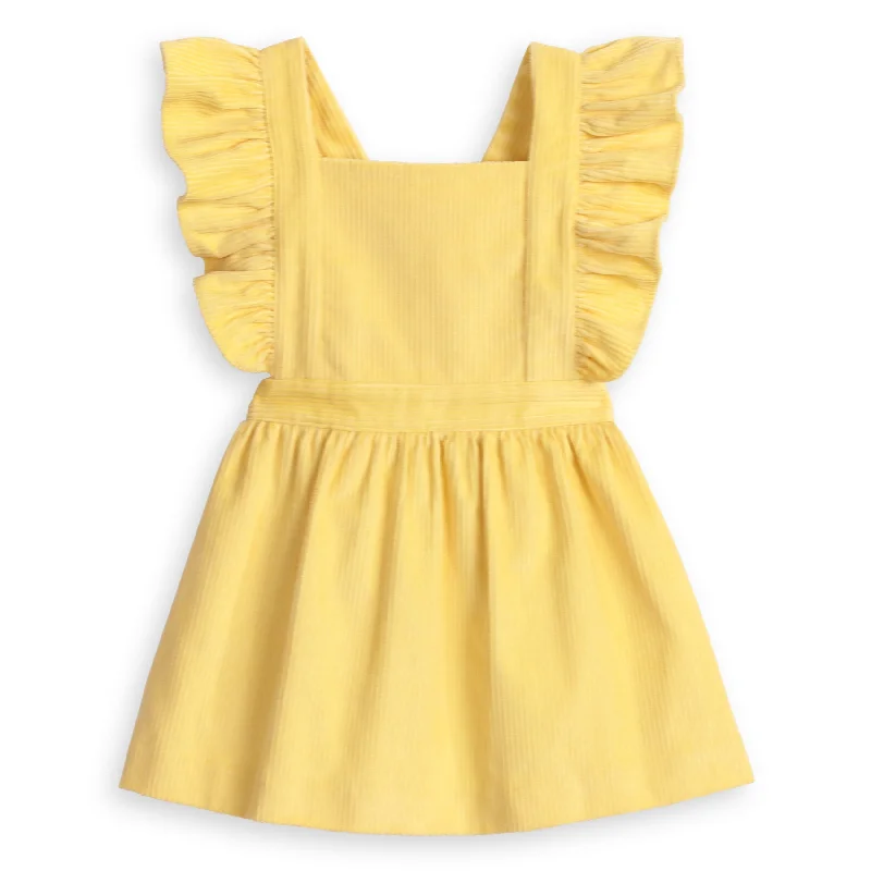 Blythe Jumper -- Lemon Cord Mesh Sweater Canvas Denim