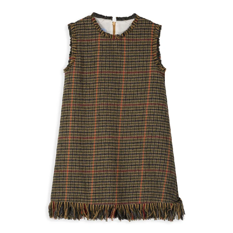 Fringe Jumper -- Crestwood Check Boxy Sweater Fitted Sweater A-Line
