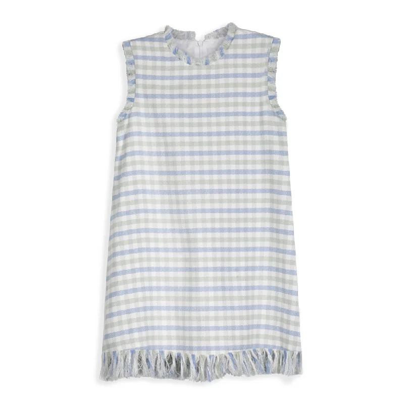 Fringe Jumper -- Carlisle Plaid Modern Contemporary Chic