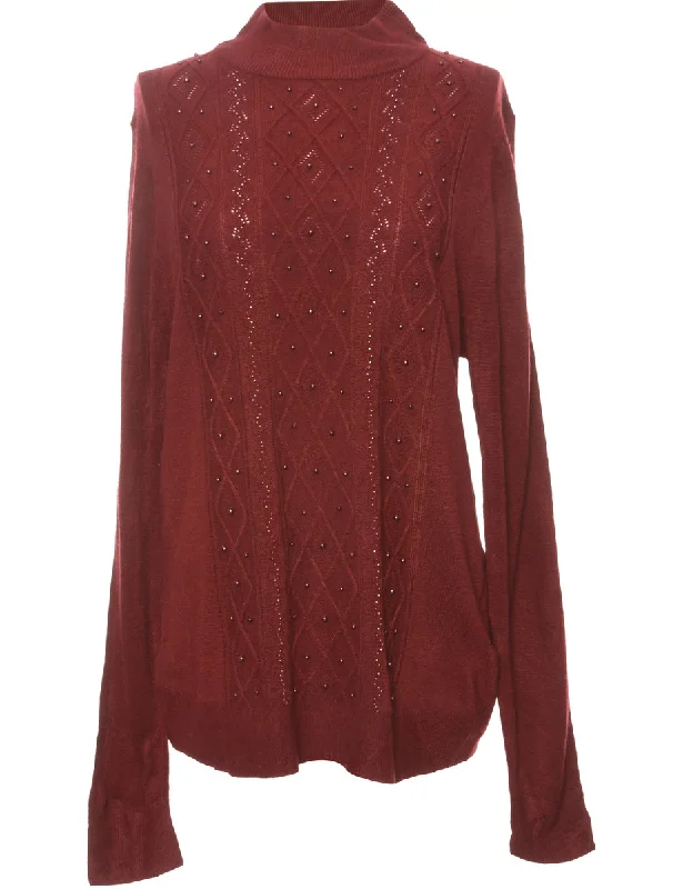 Maroon Traditions Jumper - L Chenille Fabric Brocade Fabric Lace Fabric