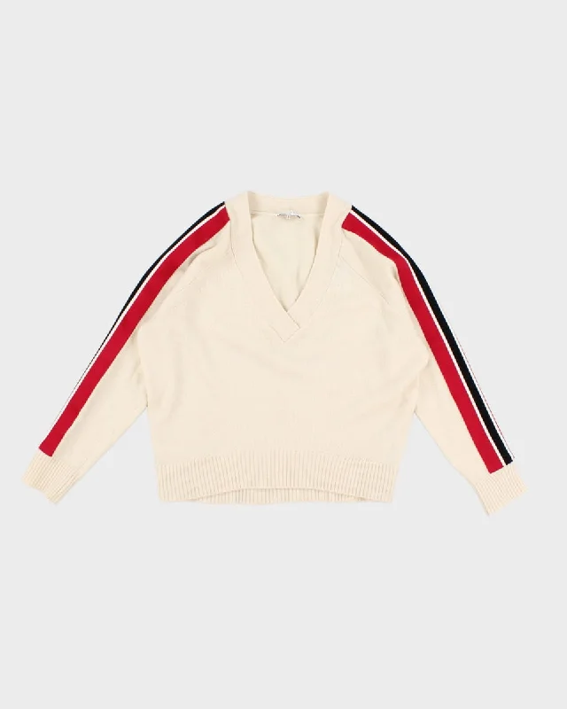 Sandro Wool Blend Knit Jumper - XS Cable Knit Ribbed Knit Lace Knit