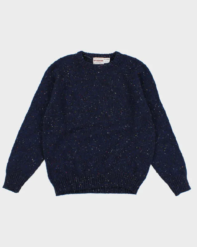 Womens Navy Speckled Knit Jumper - XL Machine Wash Dry Clean Hand Wash