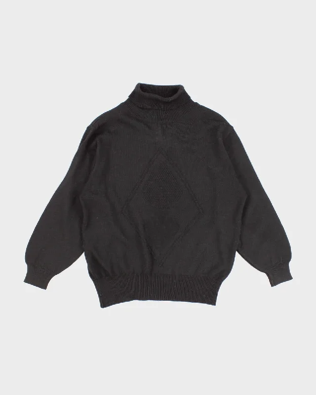 Women's Vintage Patterned Knit Jumper - M Sweater Knitwear Pullover