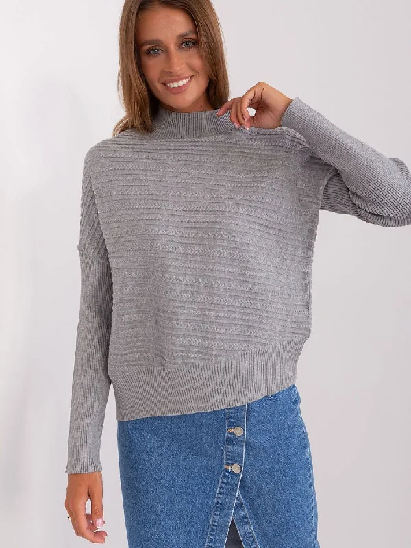 Jumper AT Cable Knit Ribbed Knit Lace Knit