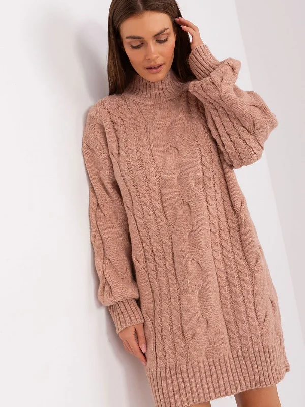 Long jumper AT Beaded Sweater Sequined Faux Fur