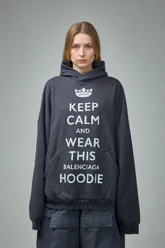 Keep Calm Large Fit Hoodie Hoodie with Slim Fit Tailored Modern