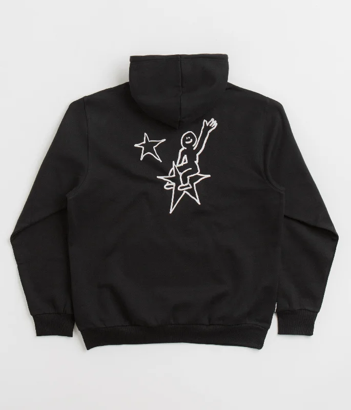 Adidas Shmoo Graphic Hoodie - Black / White Hoodie with Hem Lace Feminine Delicate