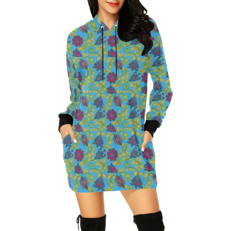 Beaded Nouveau Lime Hoodie Dress Hoodie Jacket Zipper Layering