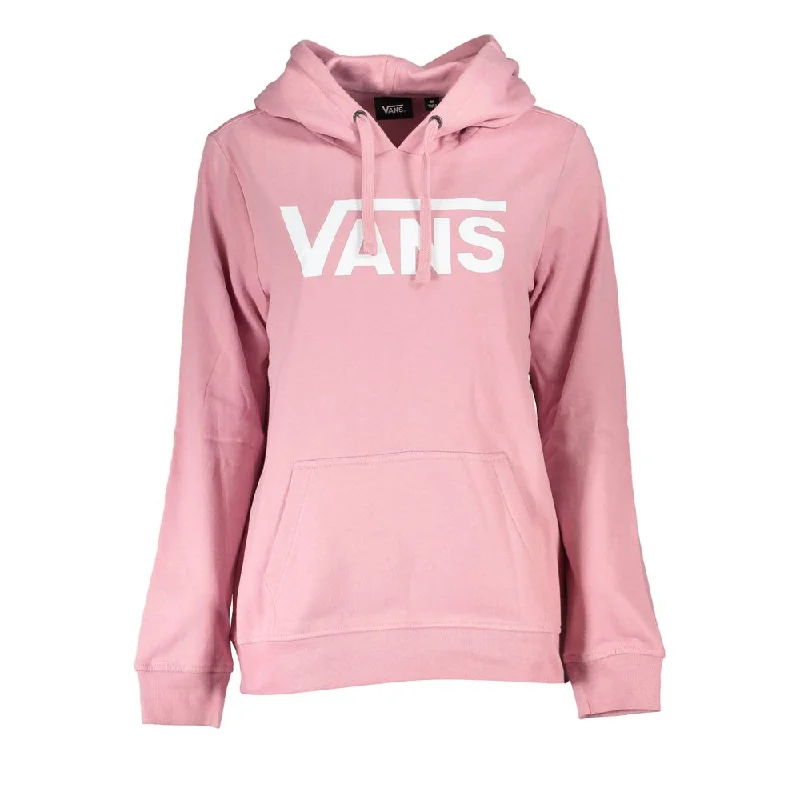 Chic Pink Hooded Fleece Sweatshirt Hoodie with Monochrome Minimalist Simple
