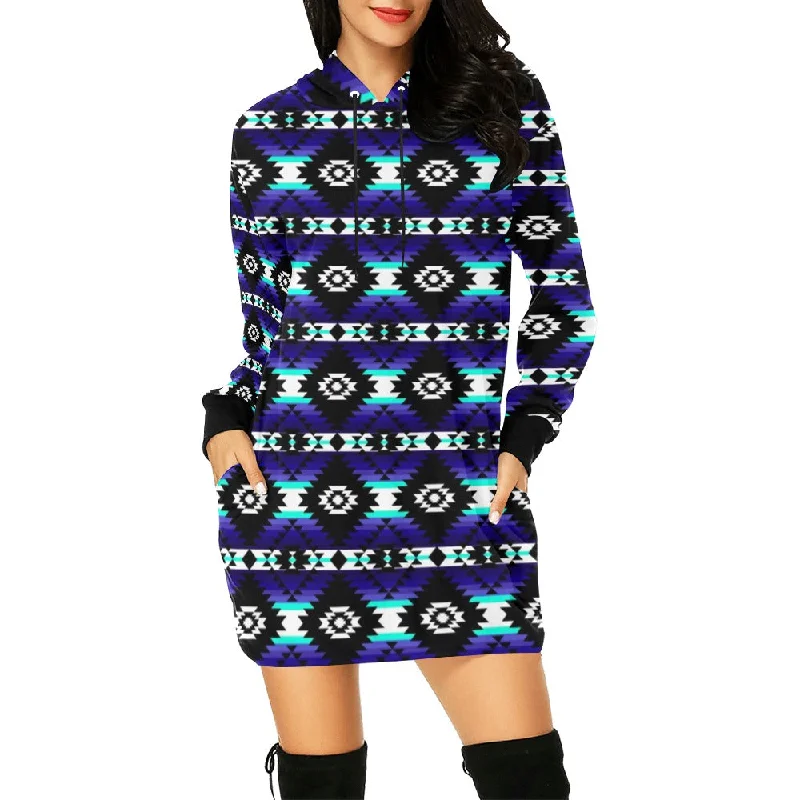 Cree Confederacy Midnight Hoodie Dress Hoodie with Button Classic Timeless