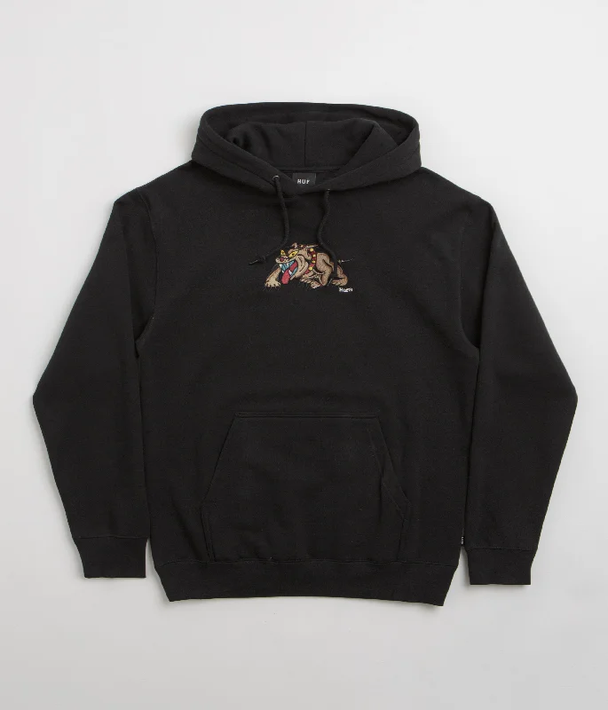 HUF Bledsoe Hoodie - Black Hoodie with Pocket Utility Practical