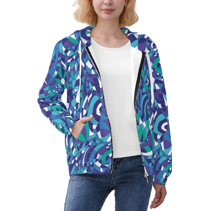 Kume Zip Up Pocket Hoodie Hoodie with Button Placket Classic Preppy