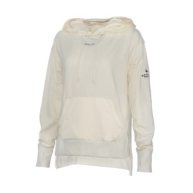 Women's Logo Hybrid Jersey Hoodie - Bandon Dunes Hoodie with Longline Fit Extended Stylish
