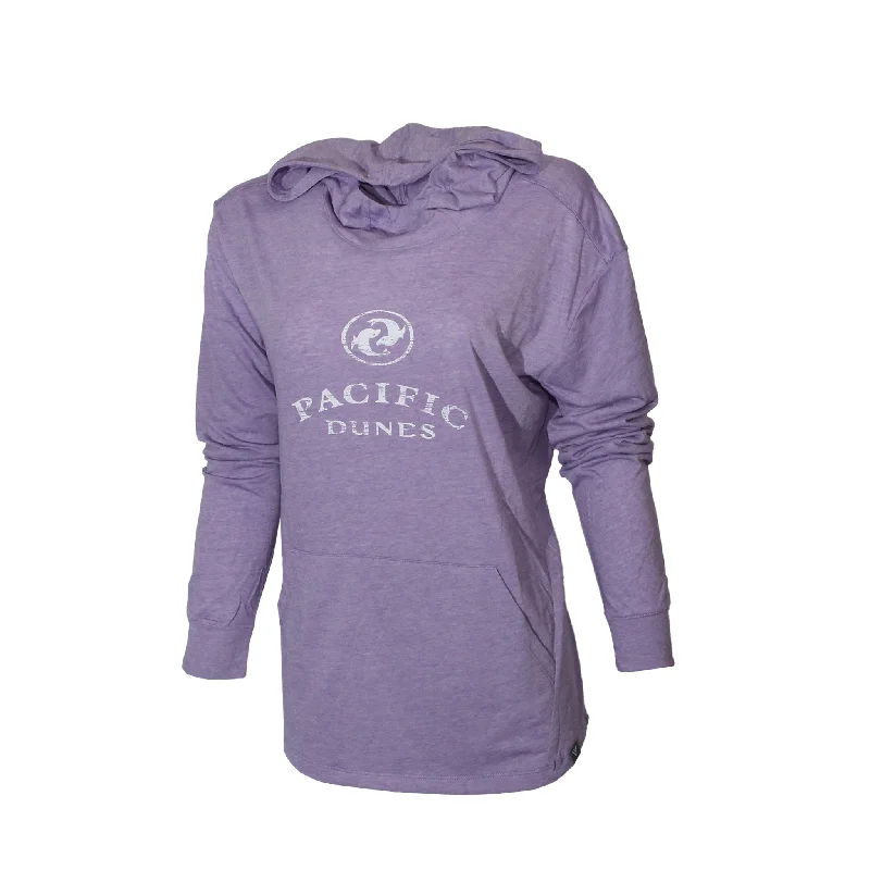 Women's Relay T-Shirt Hoodie - Pacific Dunes Hoodie with Full-Zip Functional Layering