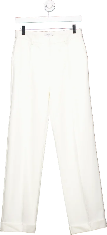 NA-KD White Fold Up Suit Pants UK 10 Fashionable Sporty Pants