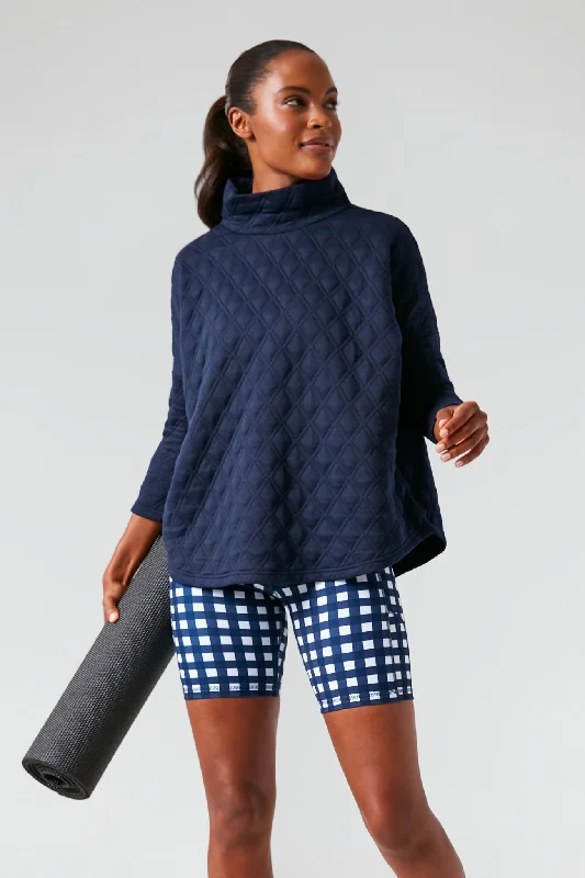 Navy Funnel Ally Swing Sweatshirt Hoodie with Print Artistic Unique