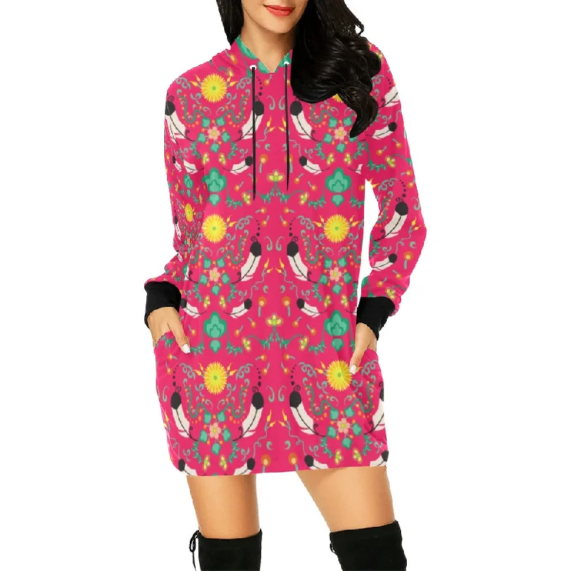 New Growth Pink Hoodie Dress Hoodie with Hood Adjustable Protection