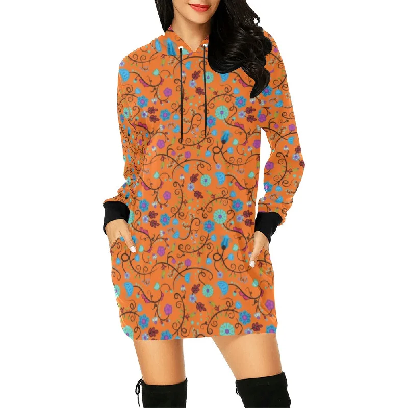 Nipin Blossom Carrot Hoodie Dress Hoodie with Cropped Fit Short Trendy