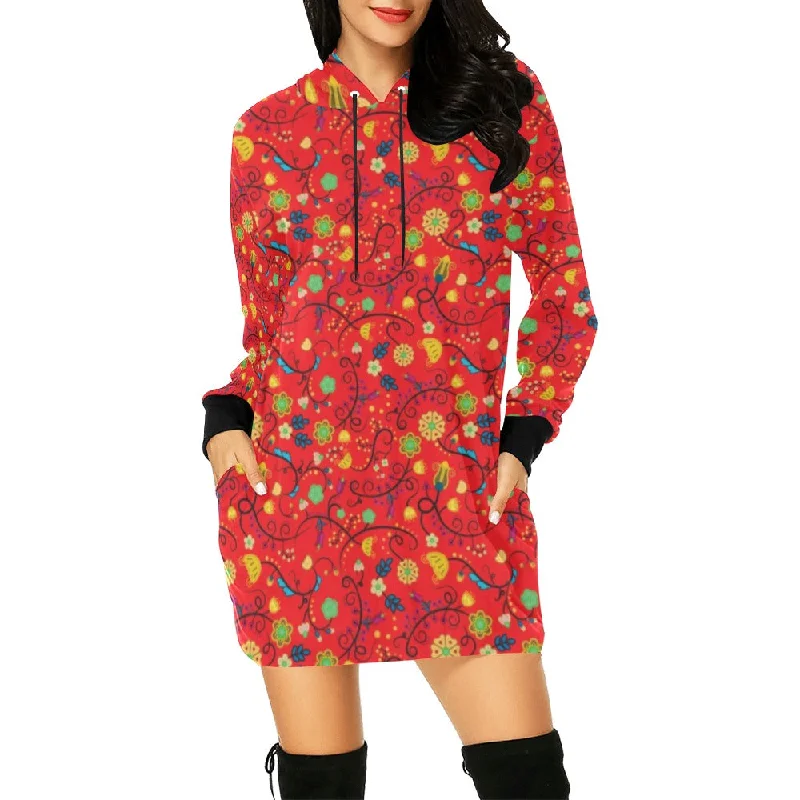 Nipin Blossom Fire Hoodie Dress Hoodie with Set-In Sleeves Structured Classic