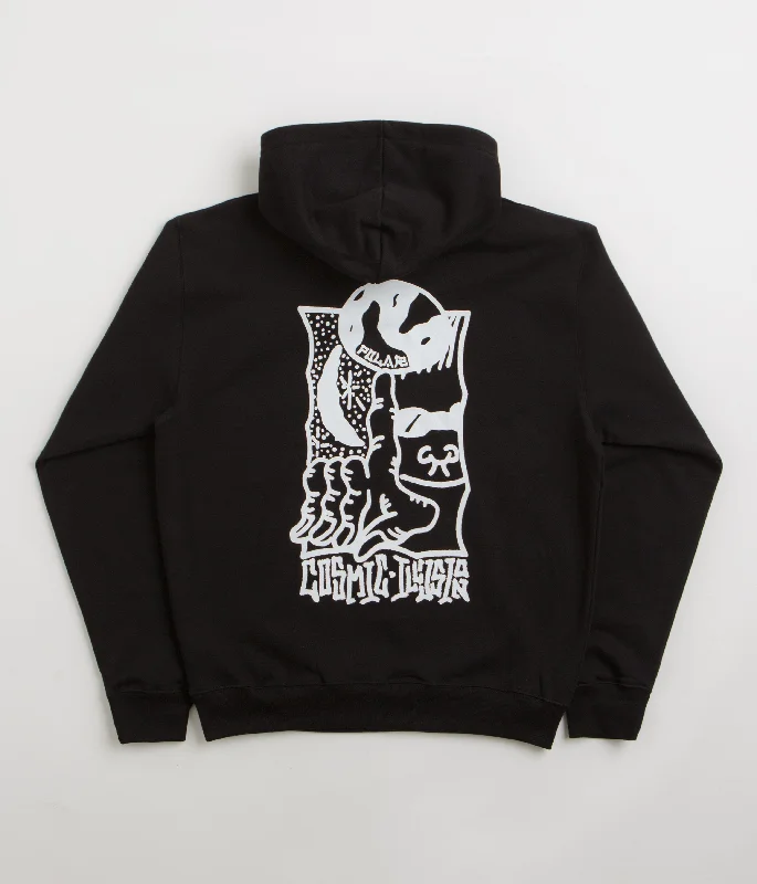 Polar Cosmic Dave Hoodie - Black Hoodie with Snap Buttons Easy Quick