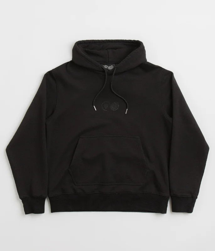 Purple Mountain Observatory Garment Dye Hoodie - Black Hoodie with Oversized Fit Loose Comfortable