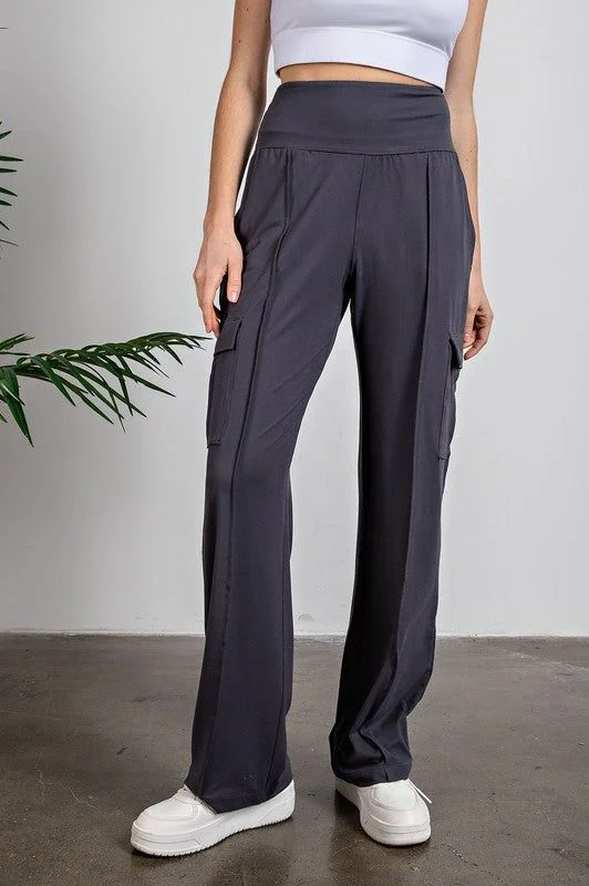 Rae Mode Butter Straight Leg Cargo Pants Classic Bootcut Trousers