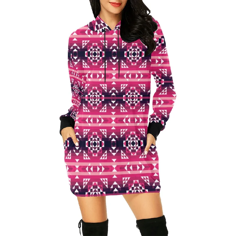 Royal Airspace Red Hoodie Dress Hoodie with Set-In Sleeves Structured Classic