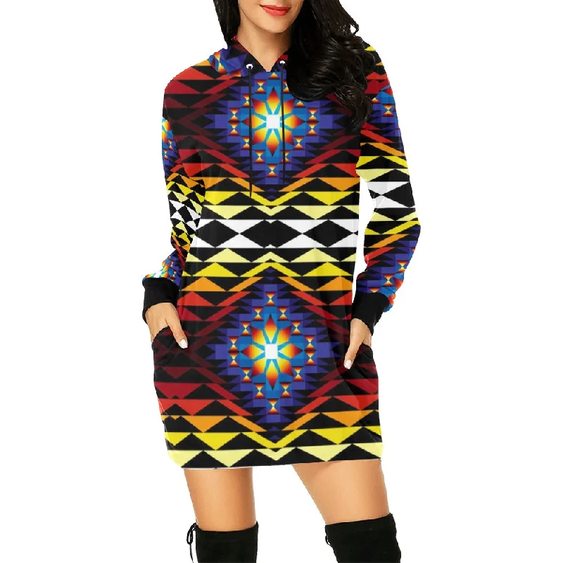 Sunset Blanket Hoodie Dress Hoodie with Reflective Safety Nightwear