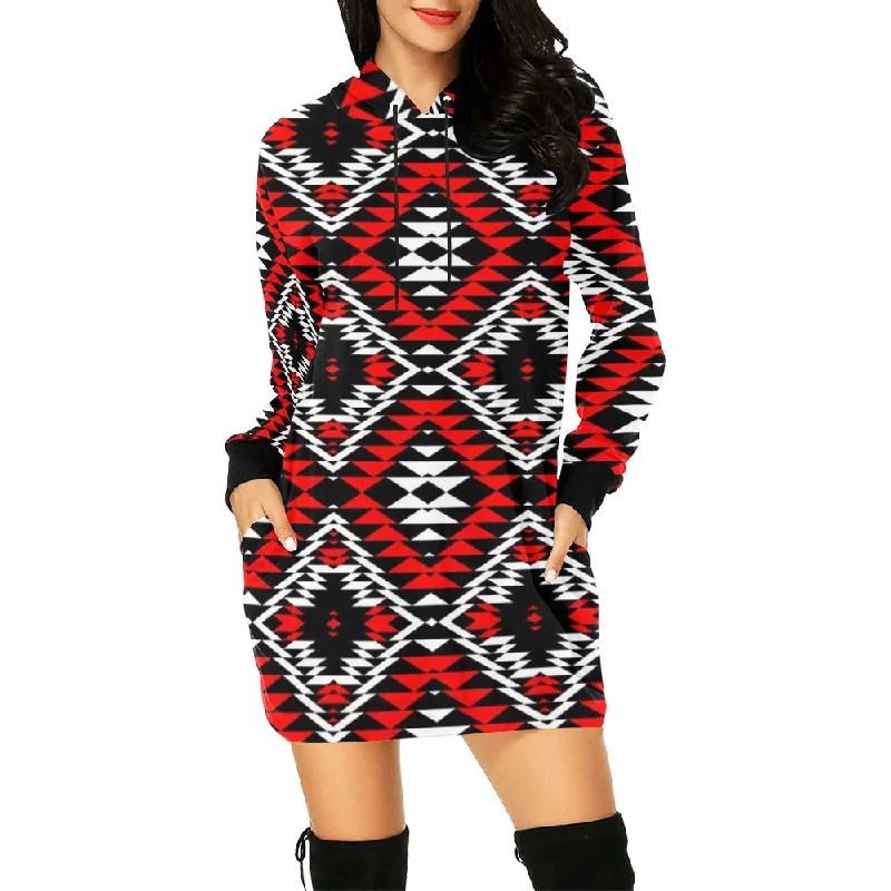 Taos Wool Hoodie Dress Hoodie with Rhinestones Sparkly Elegant