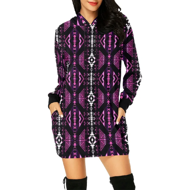 Upstream Expedition Moonlight Shadows Hoodie Dress Hoodie with Sequins Glamorous Eye-catching