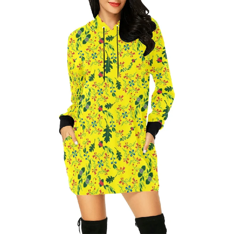 Vine Life Lemon Hoodie Dress Hoodie with Neon Bright Vibrant