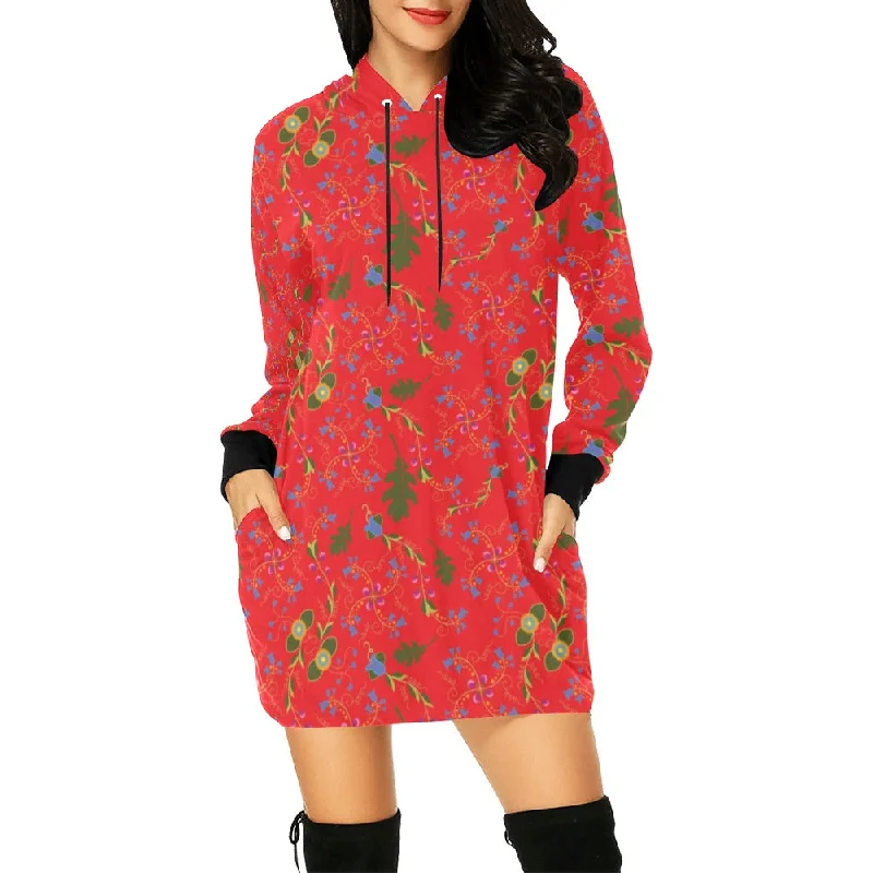 Vine Life Scarlet Hoodie Dress Hoodie with Monochrome Minimalist Simple