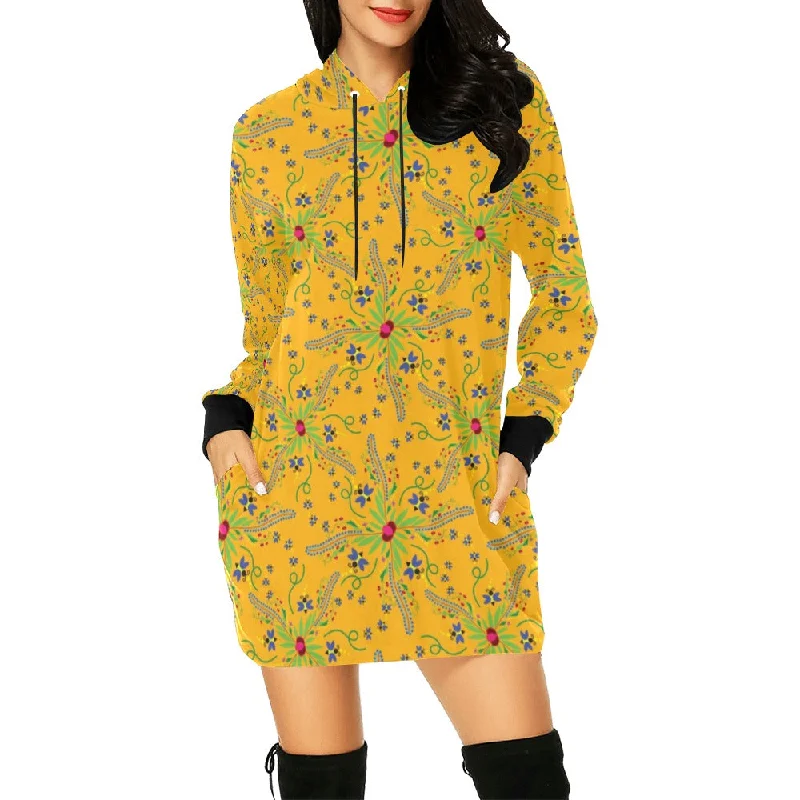 Willow Bee Sunshine Hoodie Dress Hoodie with Exposed Zipper Edgy Industrial