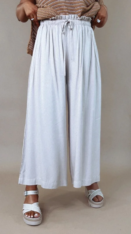 Weekend Wear Wide Leg Pant, Shell Relaxed Lounge Trousers