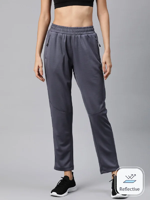 Alcis Women Slim Fit Hyper Hue Performance Reflective Track Pants Fashionable Jogger Pants