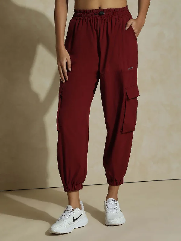 Tracker Cargo Pants Wine Relaxed Linen Pants